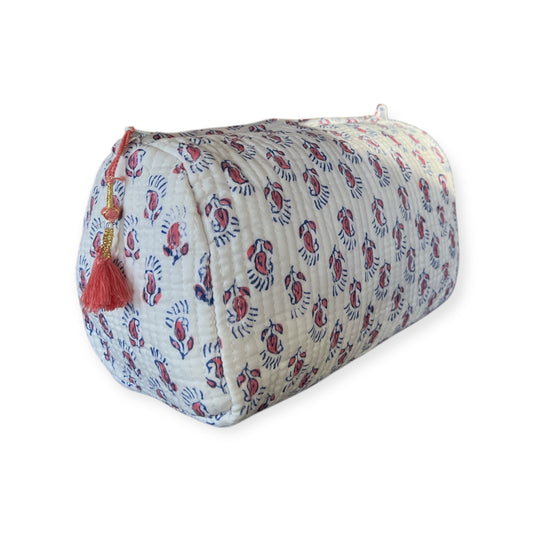 (NLM117) Make Up Bag Blue Pink Ray Buti