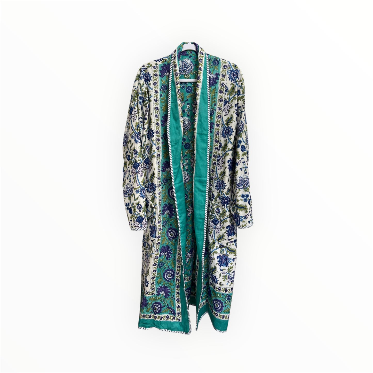 August Reversible Robe in Jade Green