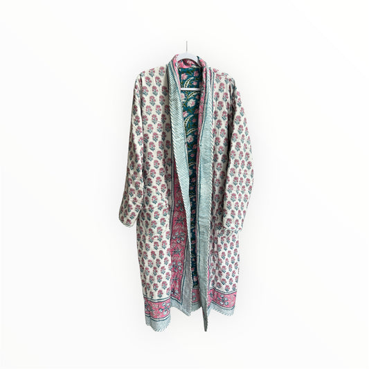 April Reversible Robe in Blue