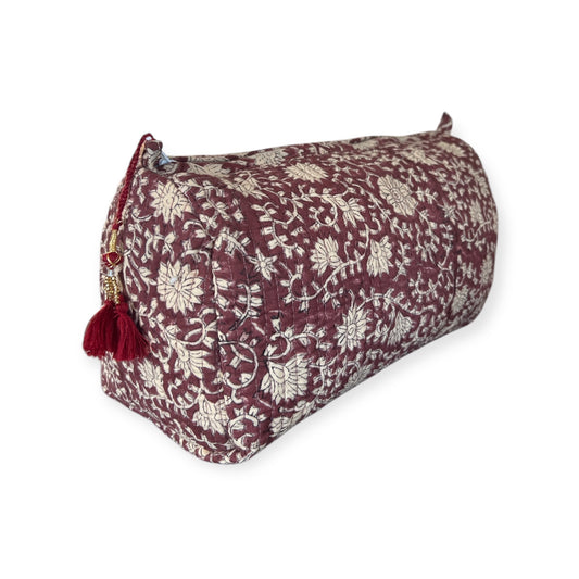 (NLM120) Make Up Bag Burgundy Jaal