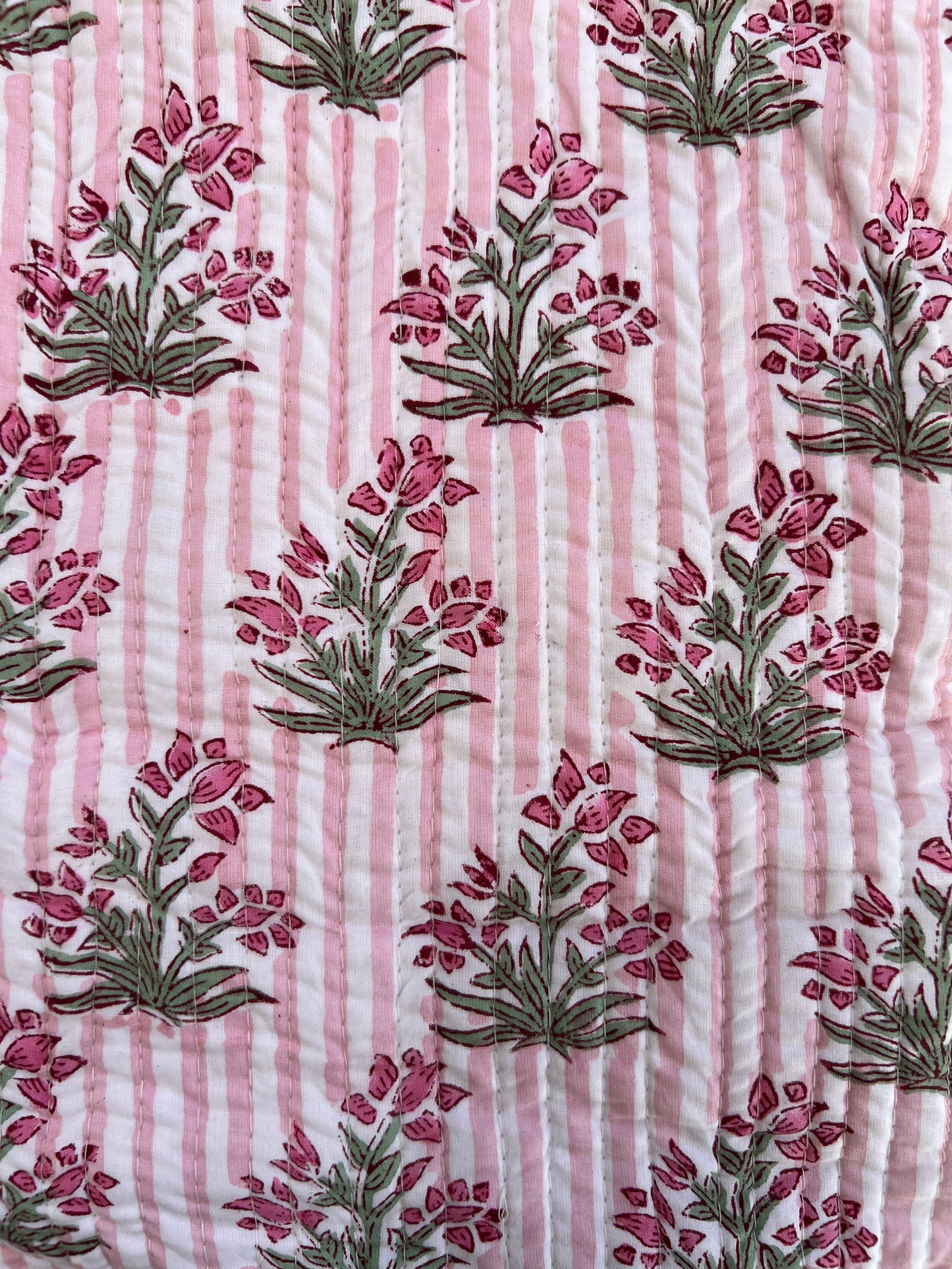 Pink Stripe Jewelry Roll