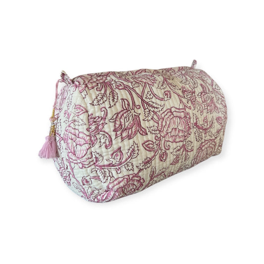 (NLM114) Make Up Bag Purple Pink Jaal Vines