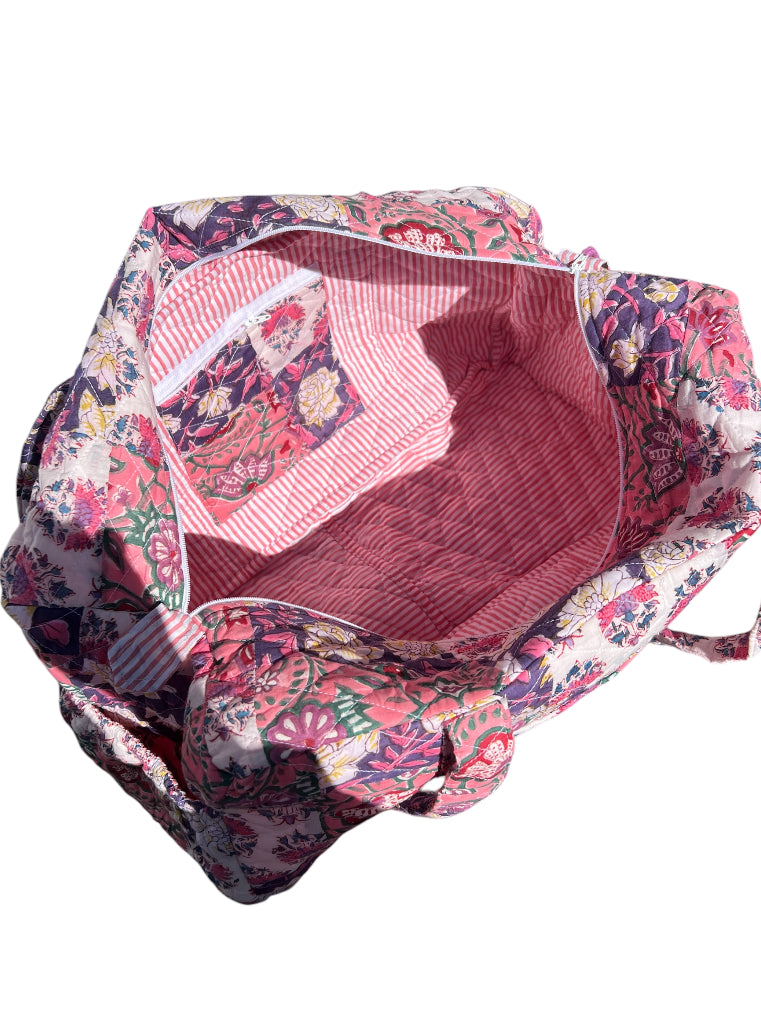 Pink + Purple Patchwork Duffel Bag