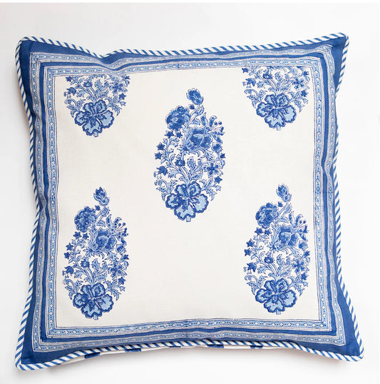Cushion Covers in Blue Bouquet