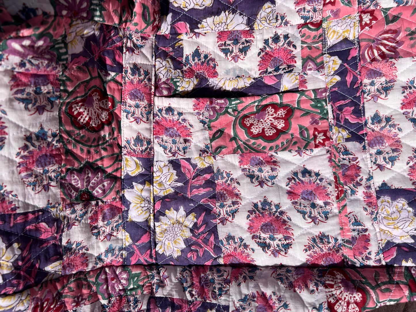 Pink + Purple Patchwork Duffel Bag
