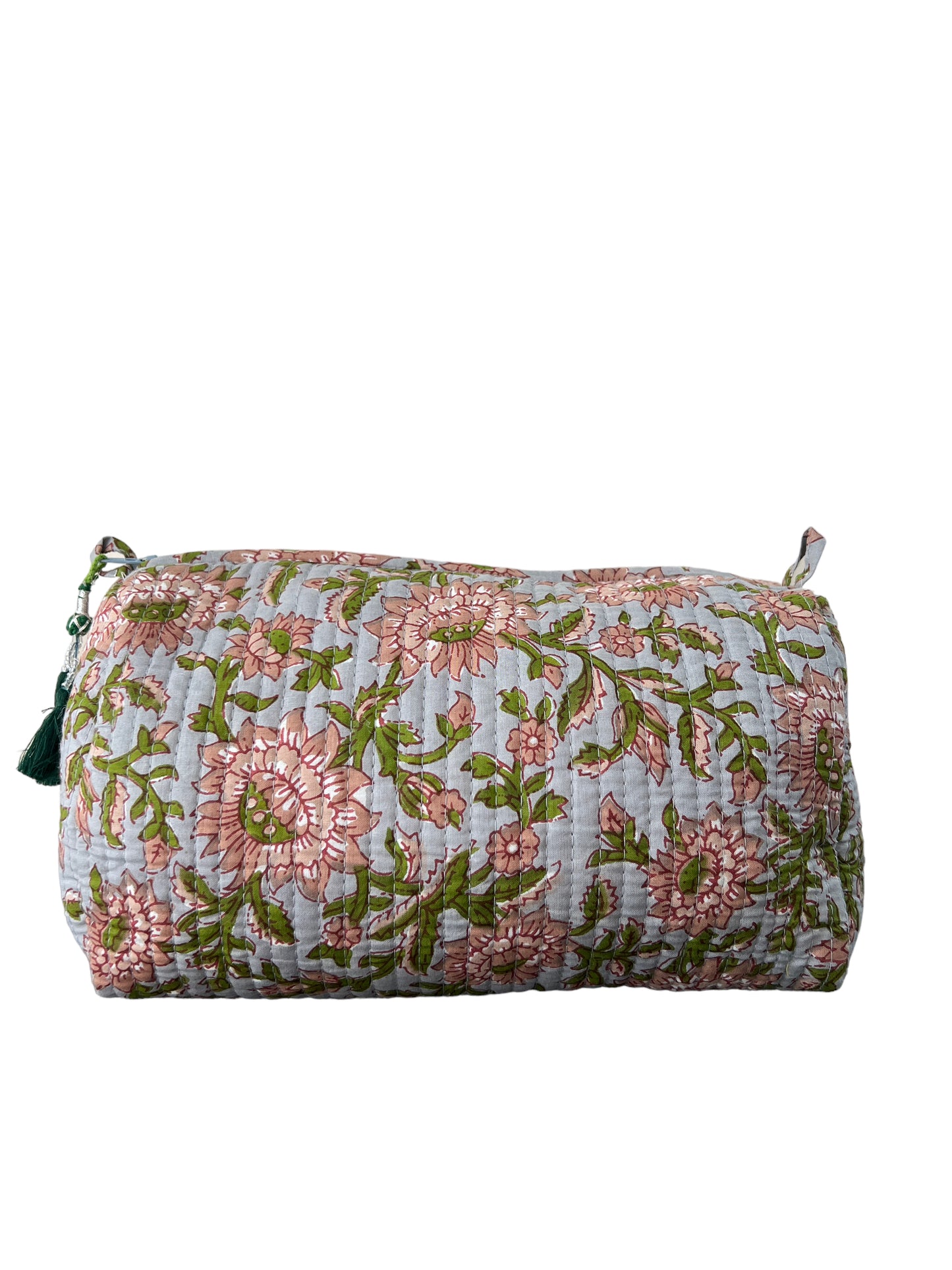(M075) Make Up Bag Gray, Green, Pink