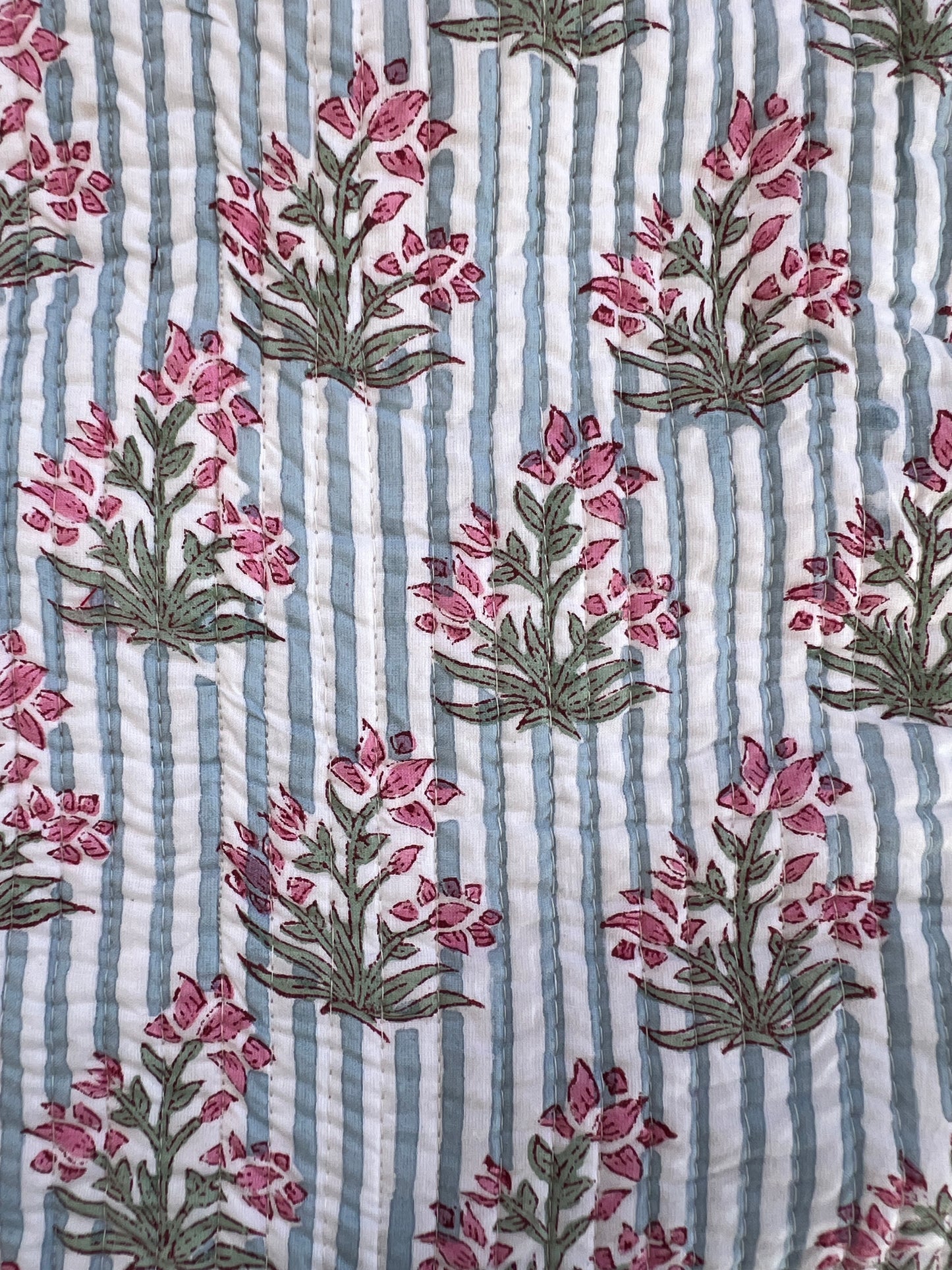 Blue Stripe Jewelry Roll