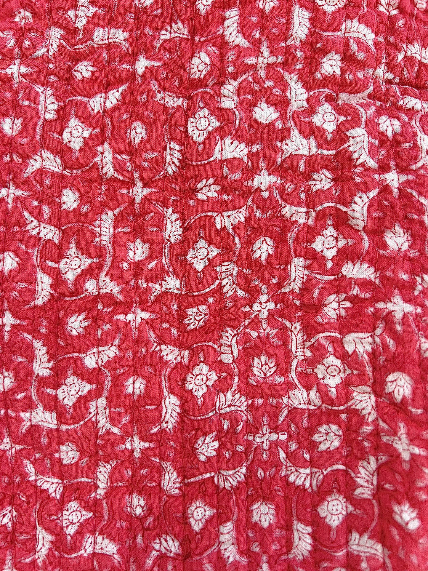 Coral/White Floral Jewelry Roll