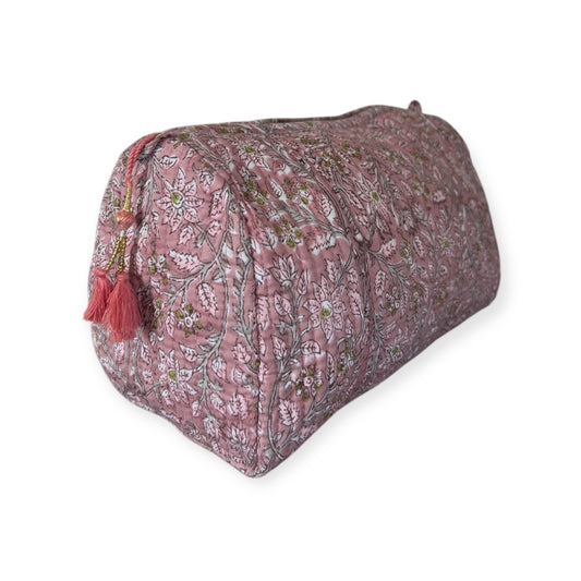 (NLM125) Make Up Bag Ballet Pink Vines