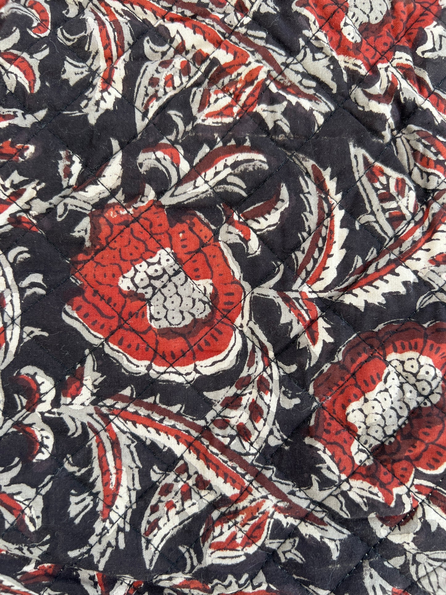 Black Bagru Jewelry Roll