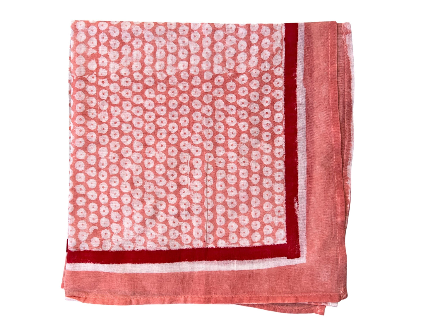 Pink Dots Red Stripe BANDANA