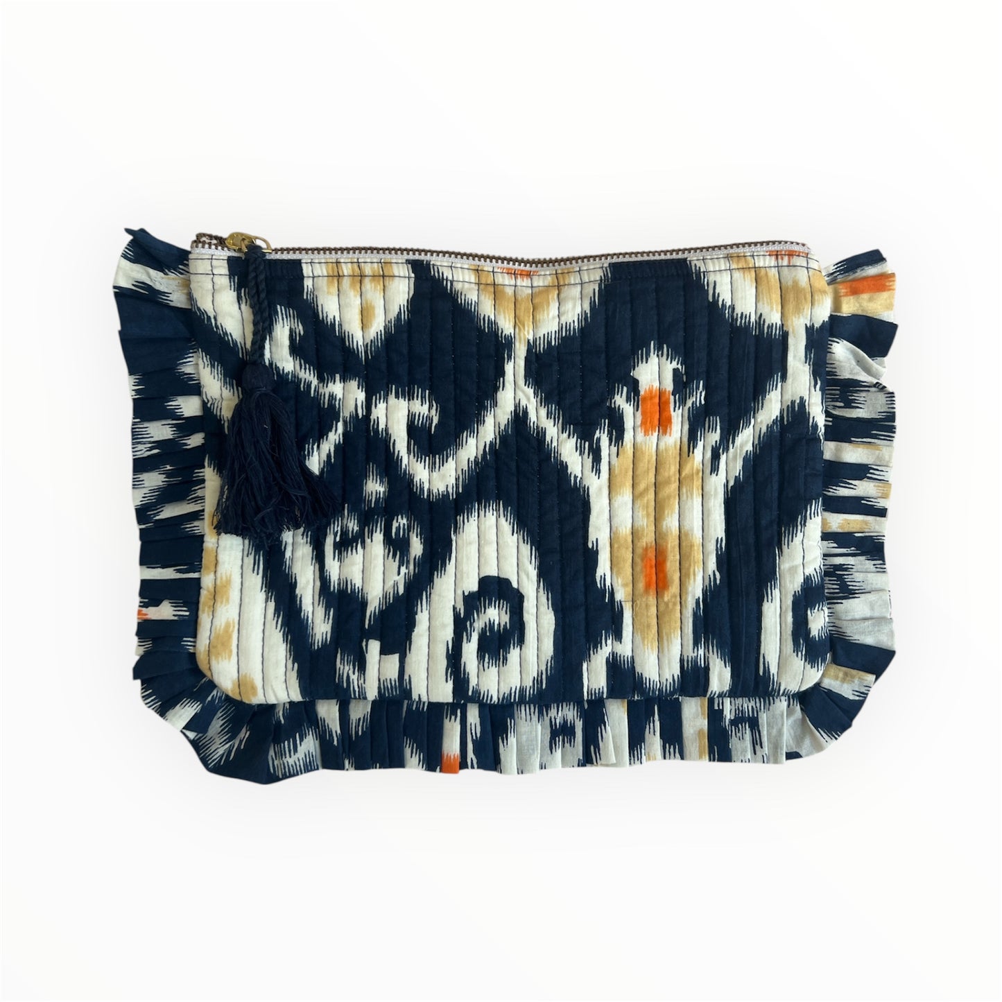 Frilly Clutch Blue Suzani A102