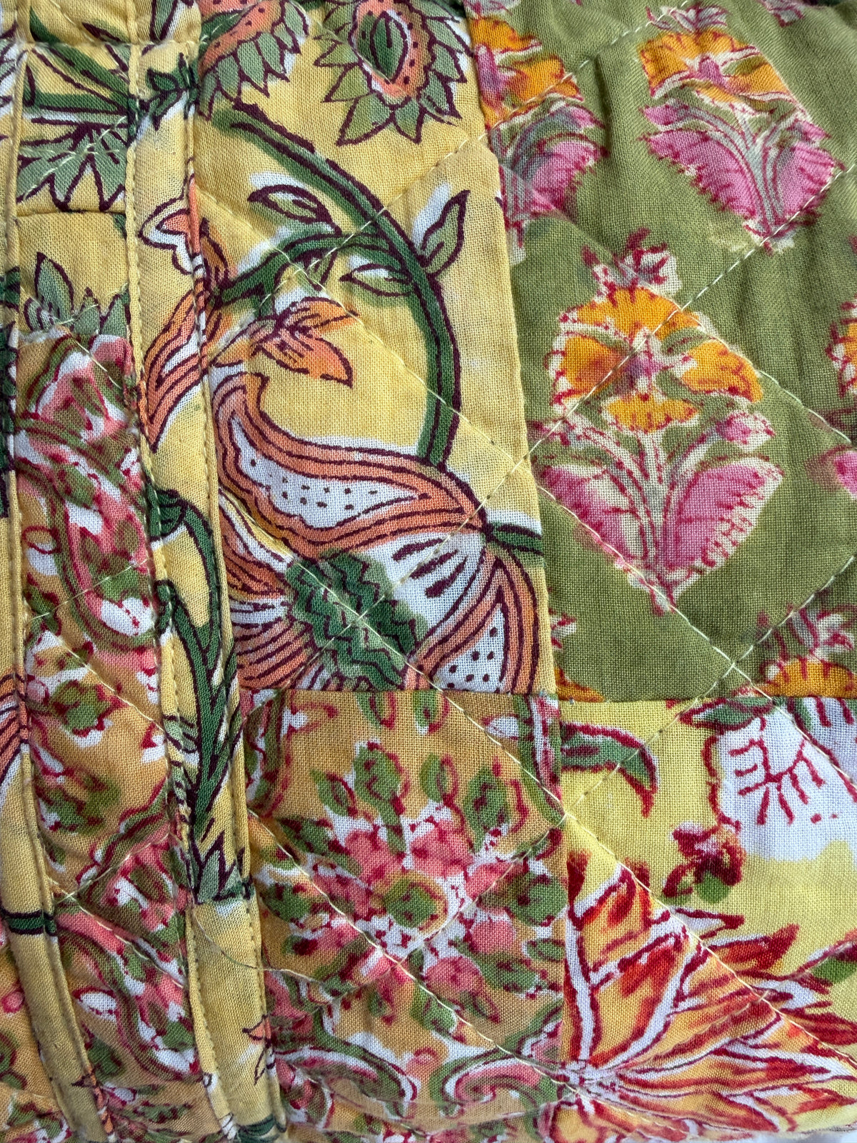 Golden Marigold Patchwork Mini Duffel