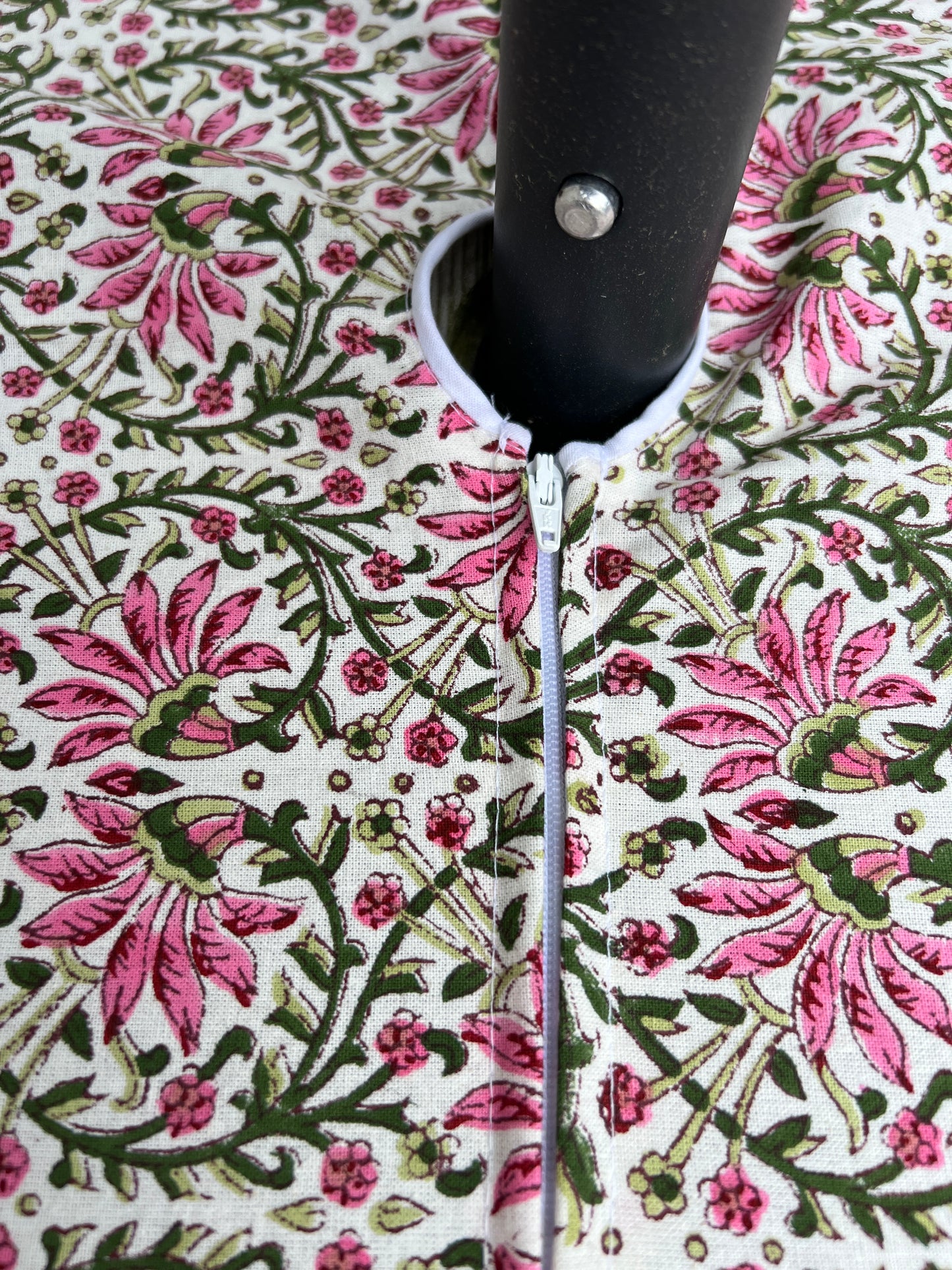 Outdoor Table Linens with Umbrella Hole - Jana White