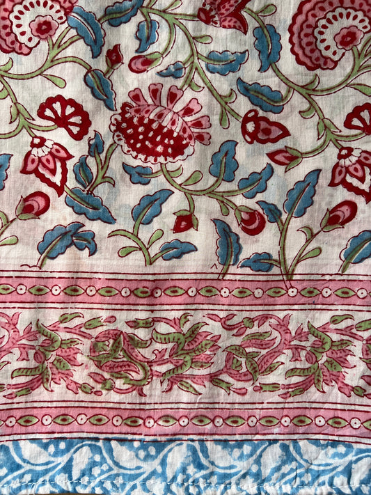 White Hot Pink Flowers Sarong (22M)