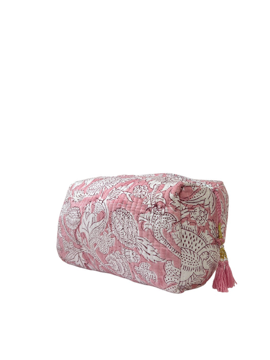 (M003) Make Up Bag Orchid Pink Floral