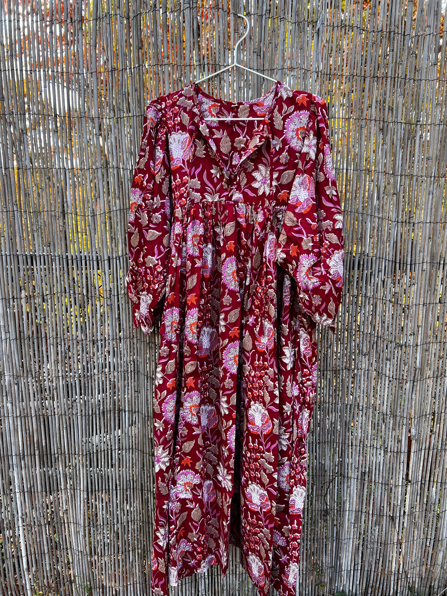 Selena Midi Dress - Red Floral Motif