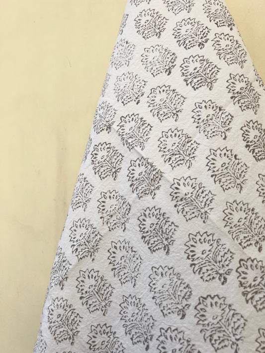 Gray Block Printed Tea Towel