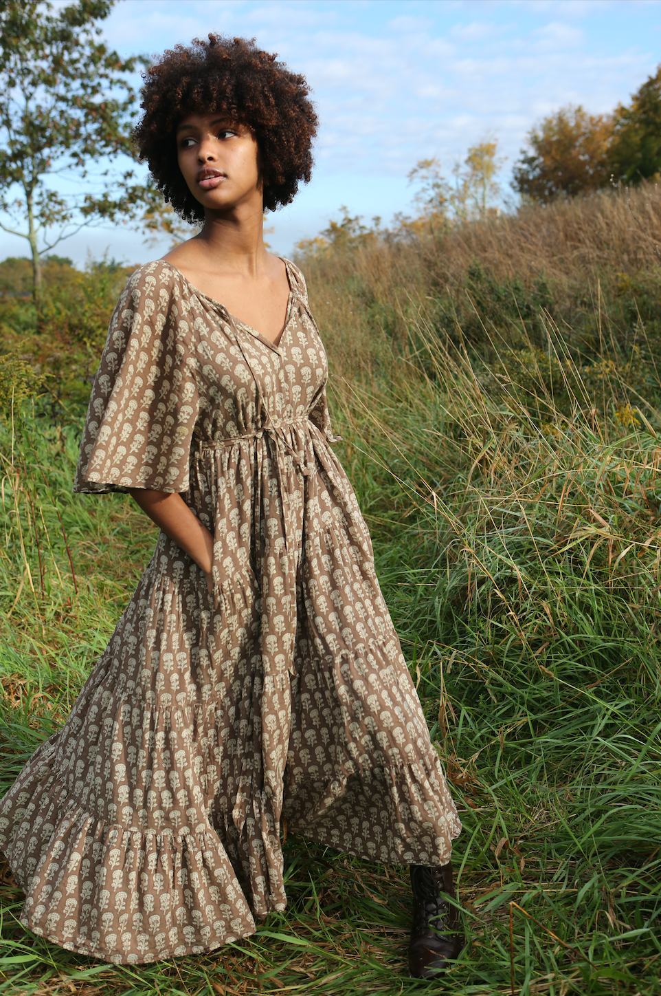 Athena Dress in Mocha
