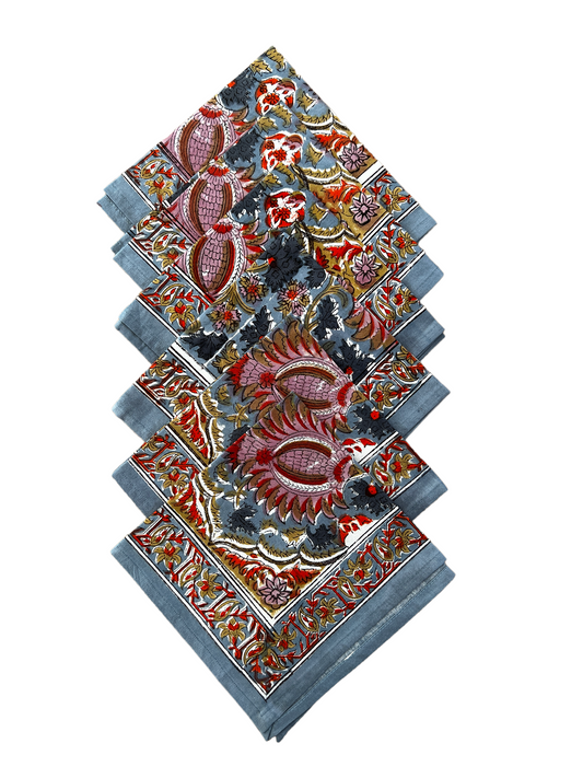 Bird of Paradise Blue Napkins