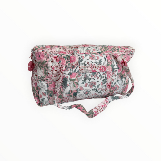 Rose Chintz Patchwork Weekender Duffel Bag
