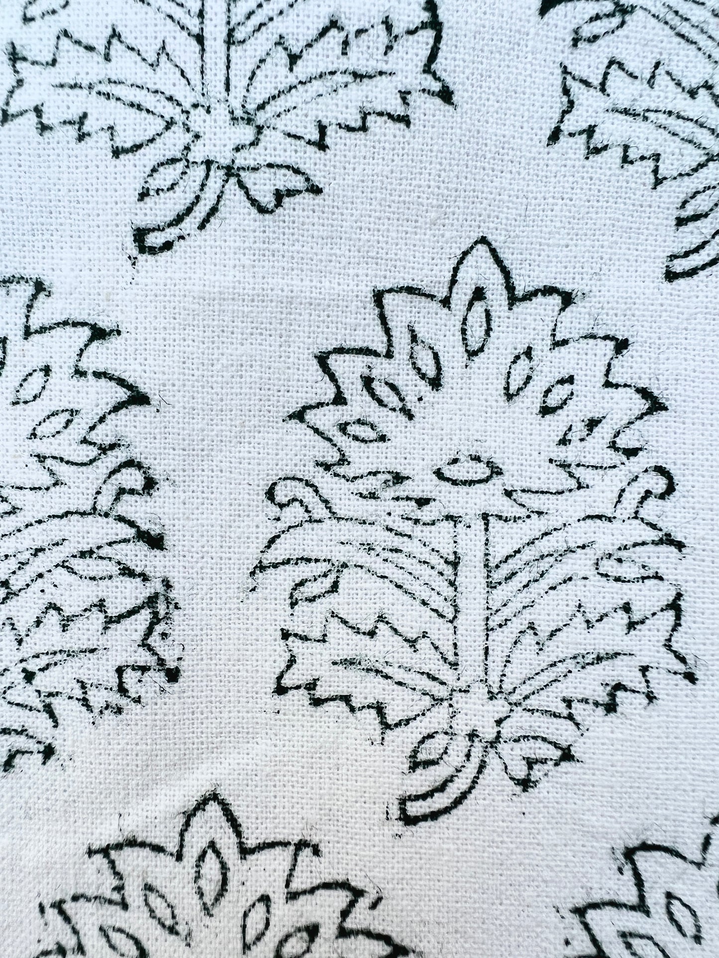 Artichoke Green Block Printed Tea Towel