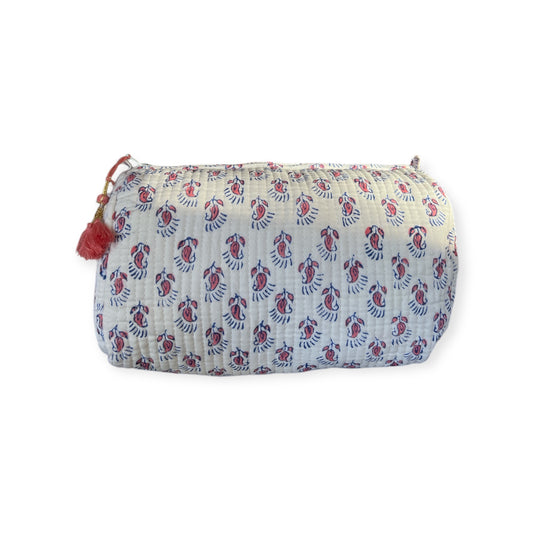 (NLM117) Make Up Bag Blue Pink Ray Buti