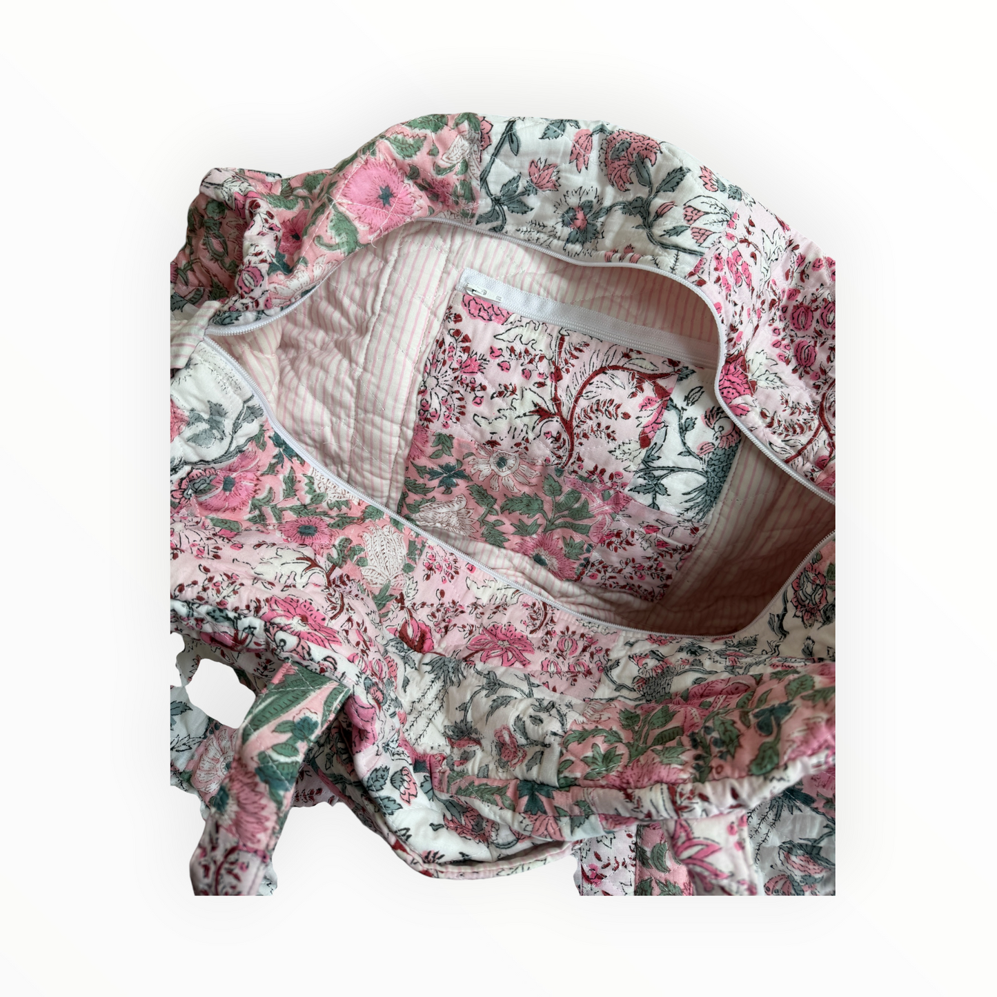 Rose Chintz Patchwork Weekender Duffel Bag
