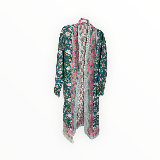 April Reversible Robe in Blue