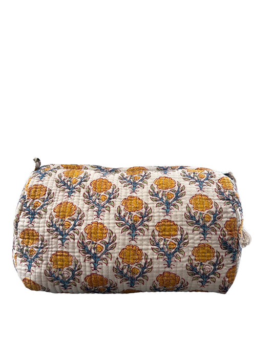 (M100) Make Up Bag Yellow Harvest Autumn Shades