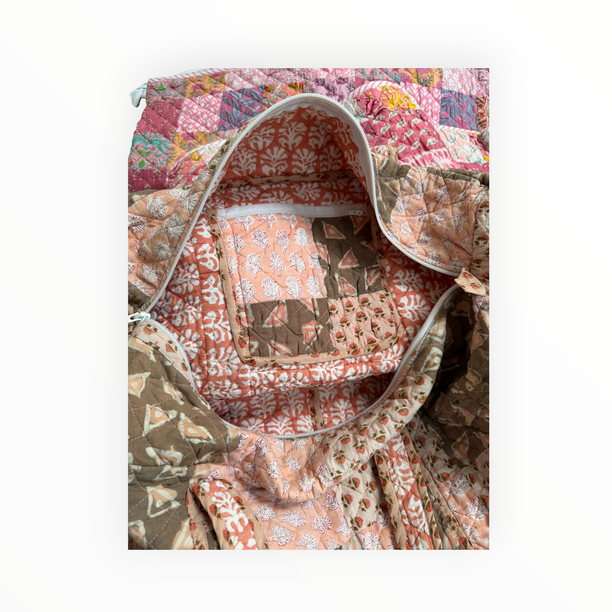 Desert Rose Patchwork Weekender Duffel Bag