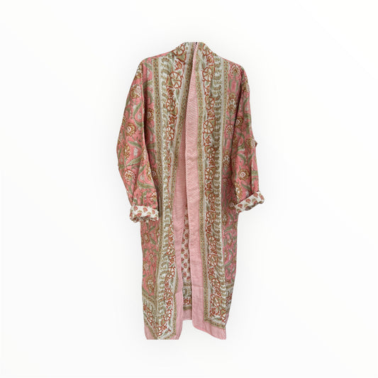 July Reversible Robe in Pink