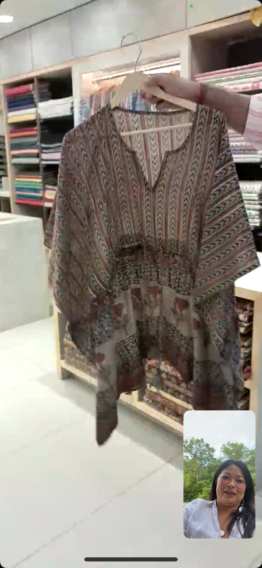 Bagru Tones Mini Kaftan