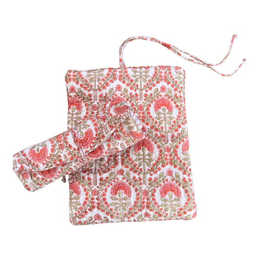 Orange Pink Buti Jewelry Roll