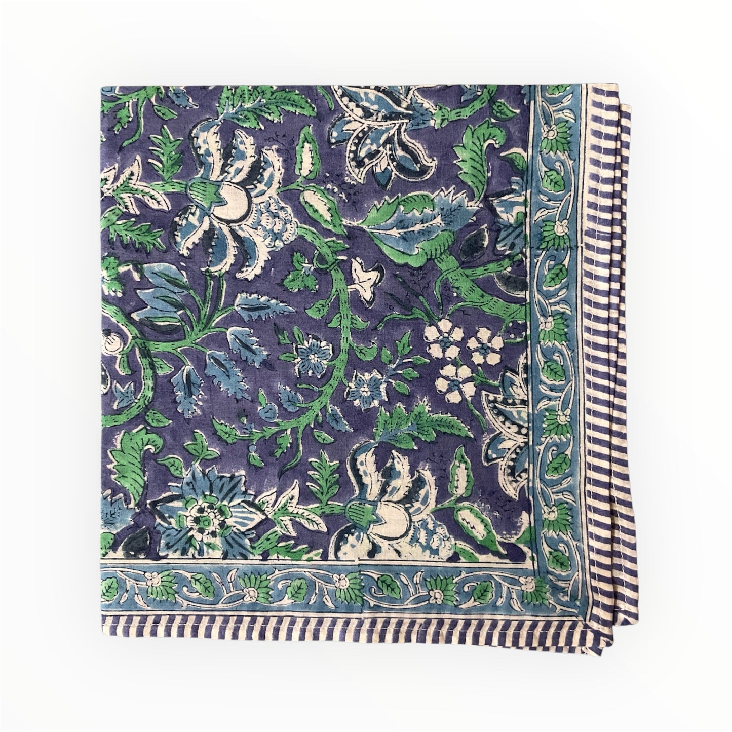 Purple Green Floral-B3 BANDANA