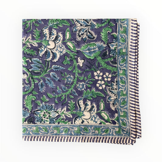 Purple Green Floral-B3 BANDANA
