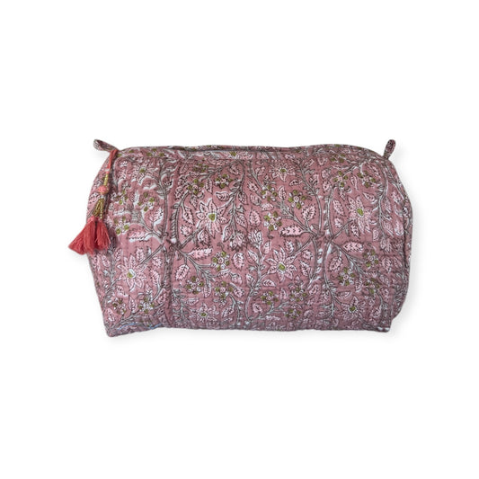 (NLM125) Make Up Bag Ballet Pink Vines