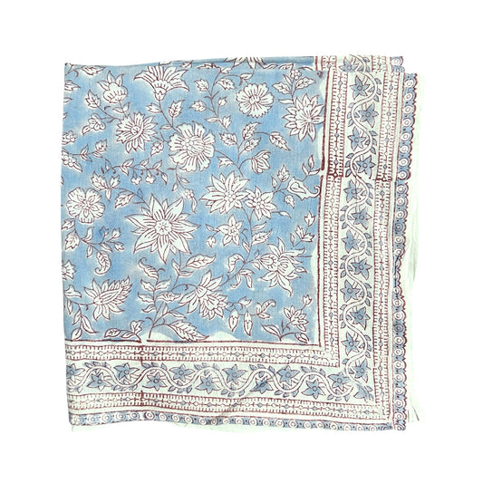 Light Blue Floral Motif-B1 BANDANA