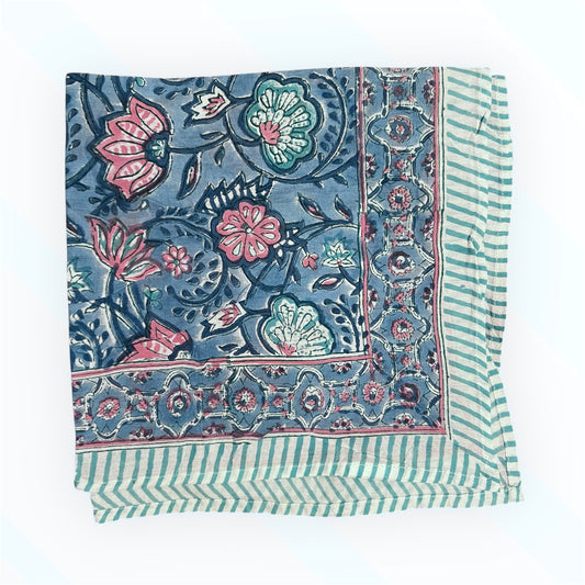 Blue Floral-B2 BANDANA