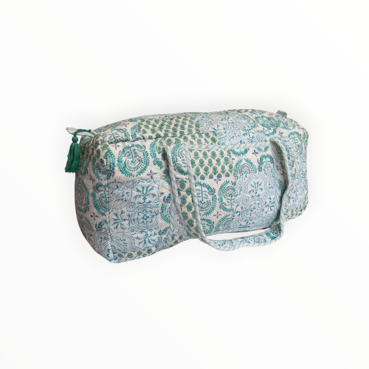 Seaglass Patchwork Weekender Duffel Bag