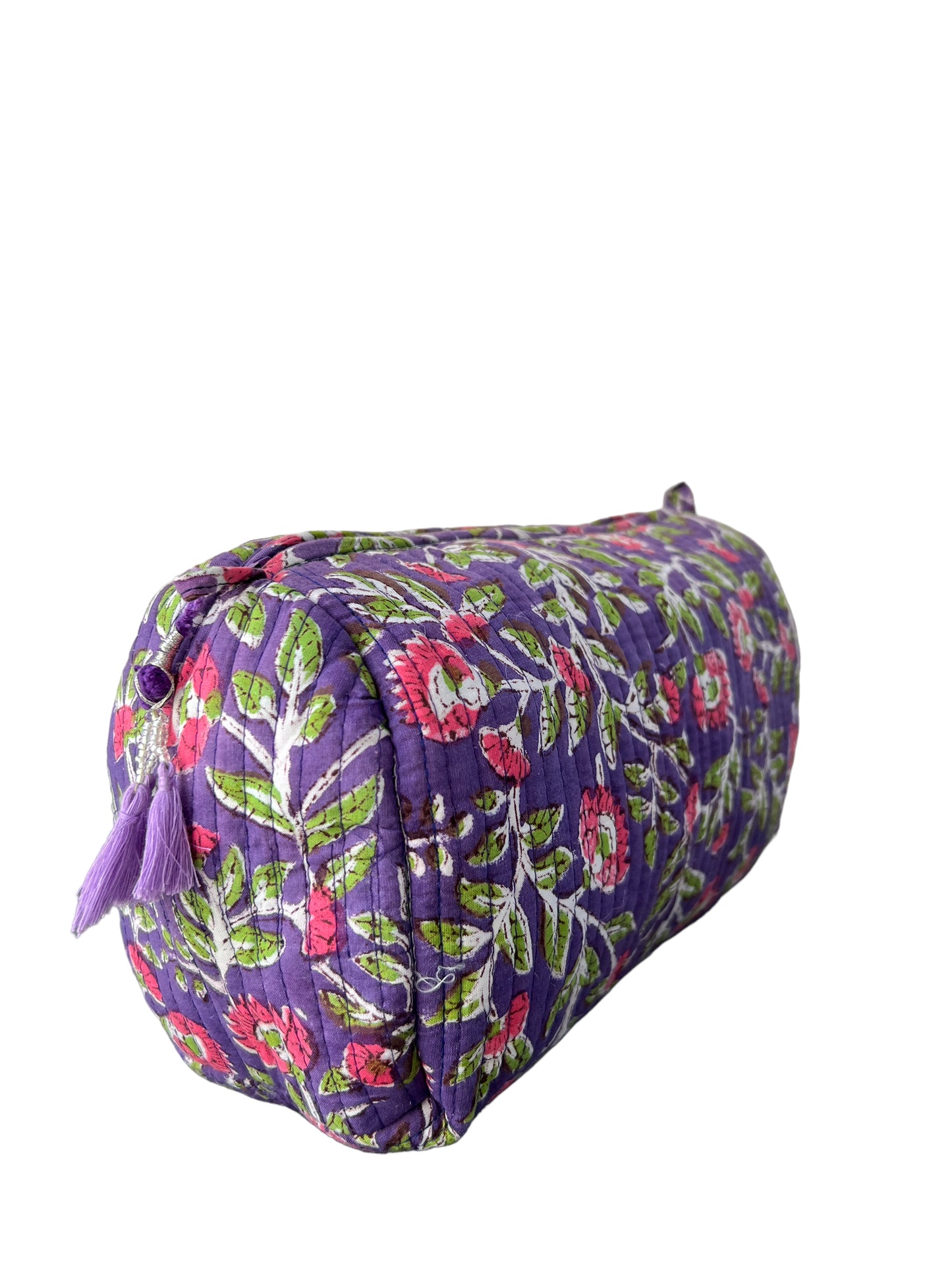 (M089) Make Up Bag Purple Floral