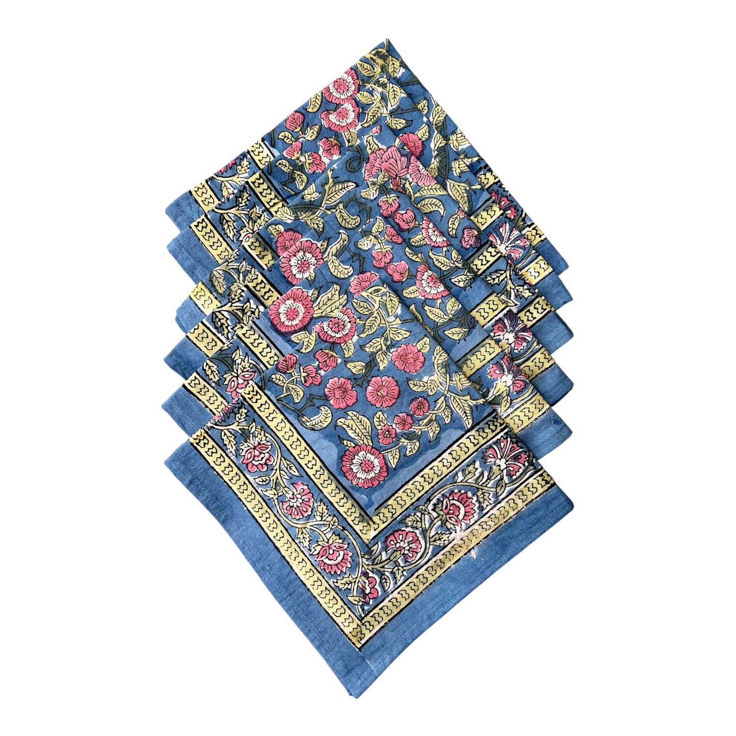 Meadowlands Blue Pink Napkins