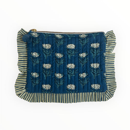 Frilly Clutch Indigo Blue A105
