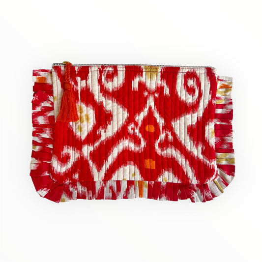 Frilly Clutch Red Suzani A101