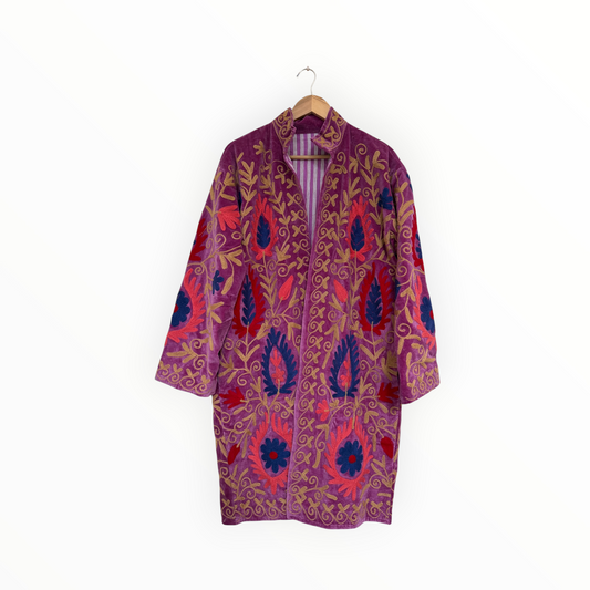 Mulberry Garden Velvet Medium Length Jacket