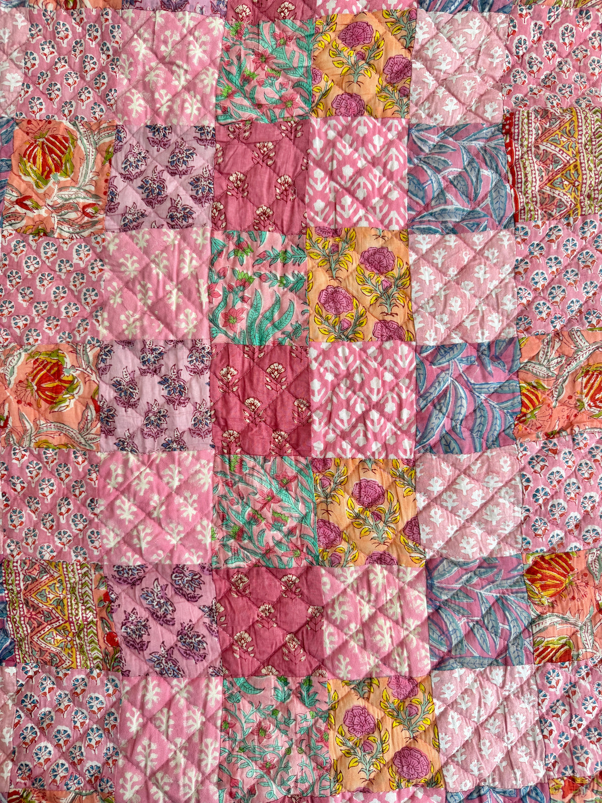 Patchwork Quilt Jaipur Pink