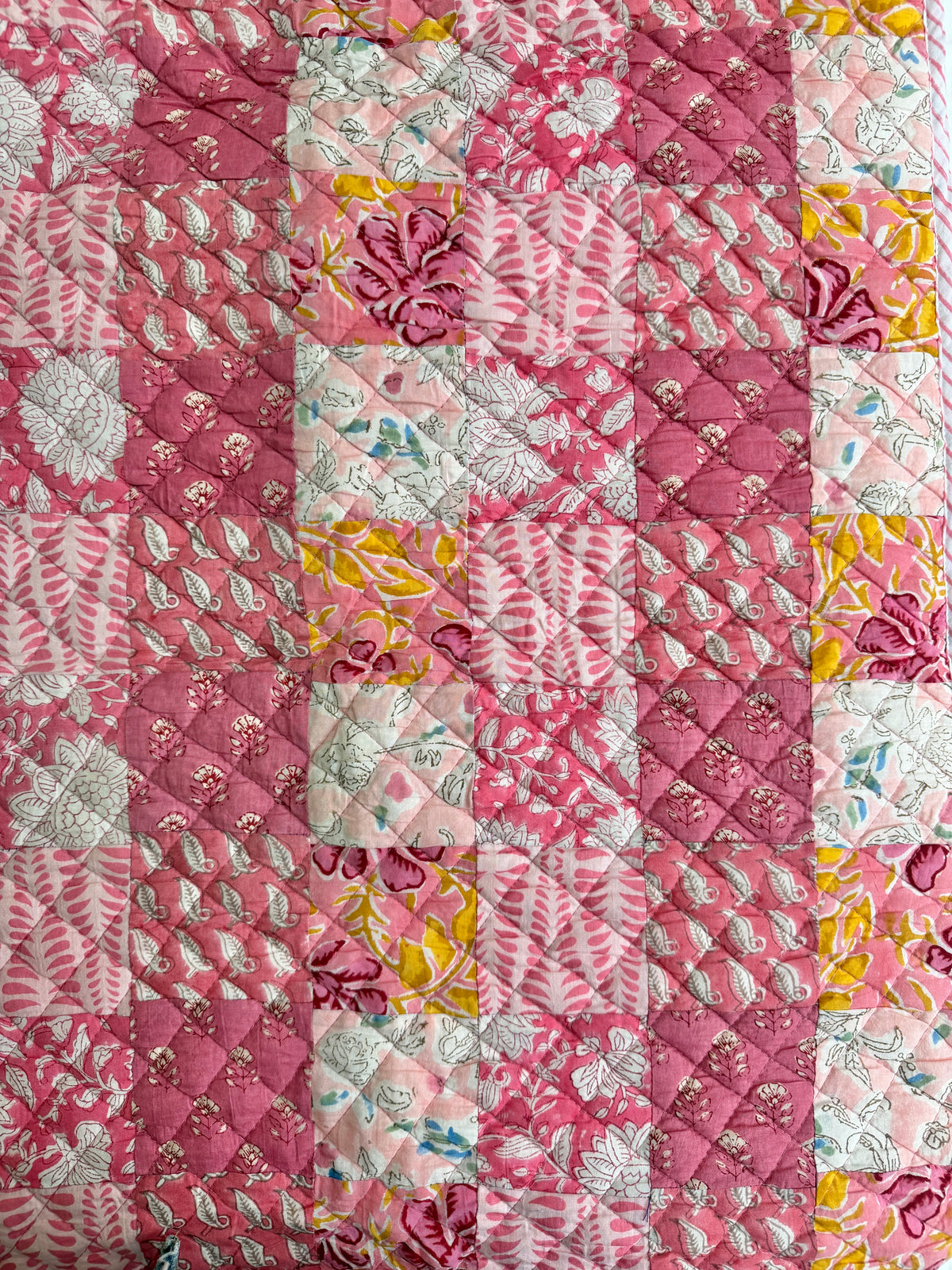 Patchwork Quilt Raspberry Pink