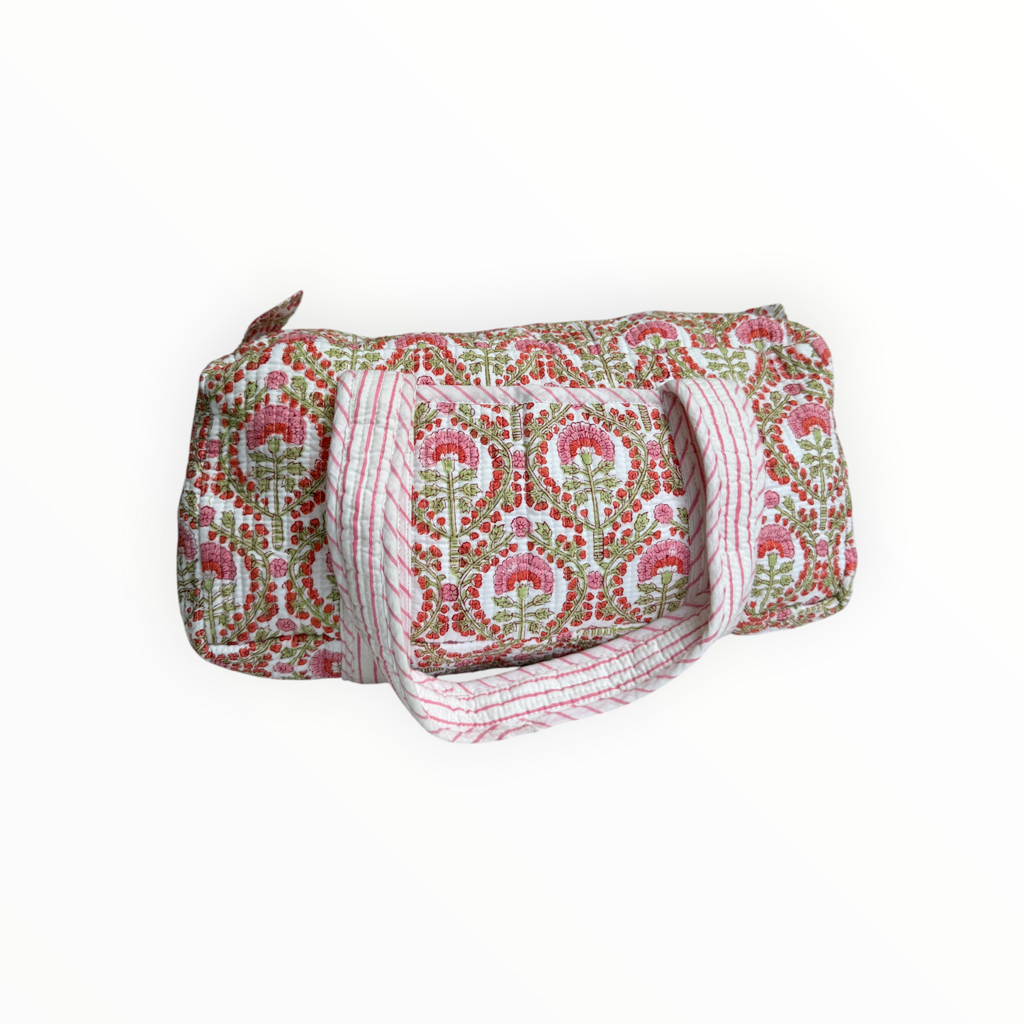 Pink, Orange, Green Poppy Mini Duffel