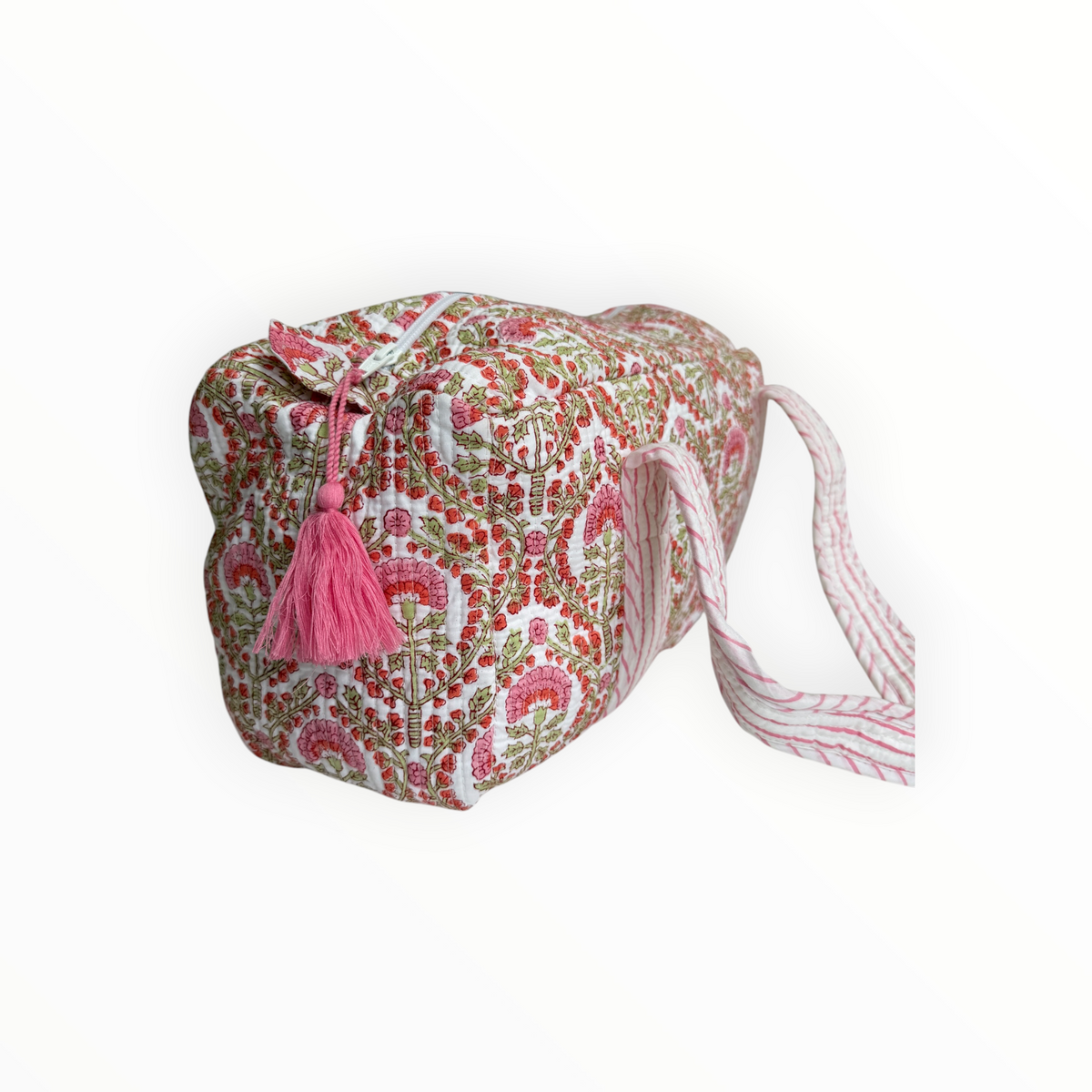 Pink, Orange, Green Poppy Mini Duffel