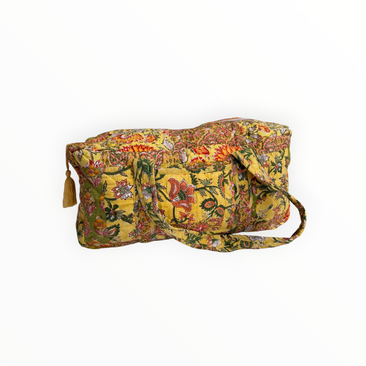 Golden Marigold Patchwork Mini Duffel